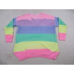 Southern Stitch Sweater Womens Large Striped Pullover Multicolor‎ Knit Soft